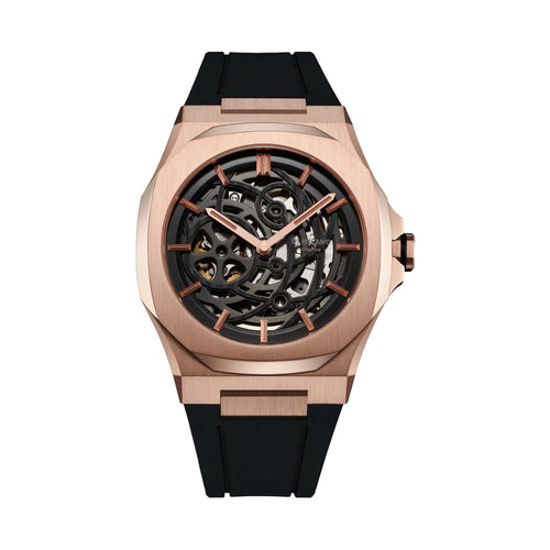 SKELETON ROSE GOLD RUBBER